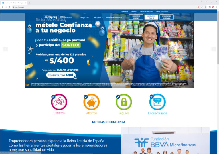Desarrollo Web: Financiera Confianza