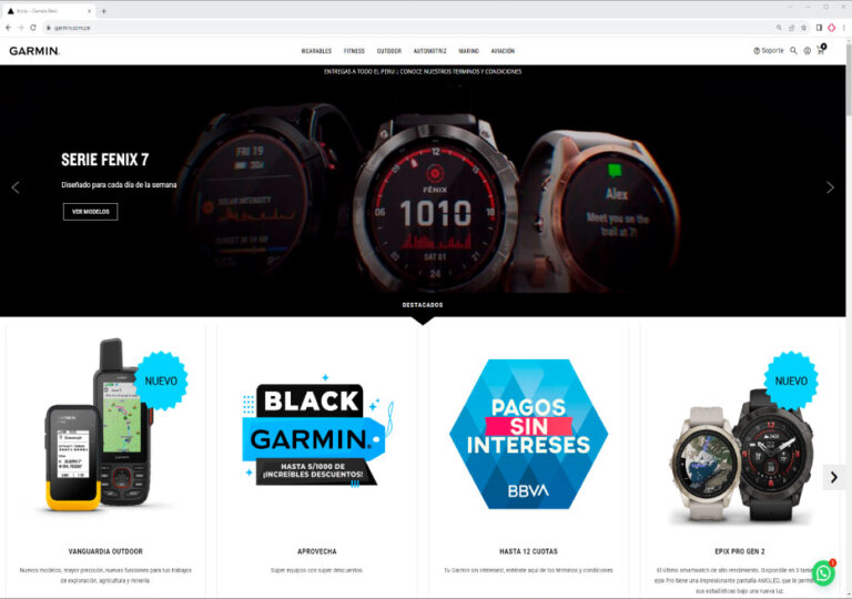 Desarrollo Web: Garmin